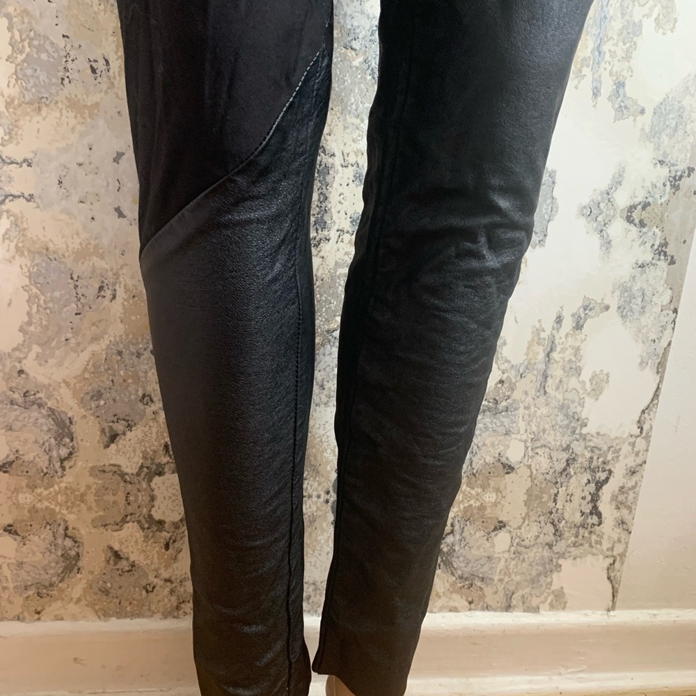 DRESS PANTS REAL LEATHER DETAIL ! - Picture 2 of 5